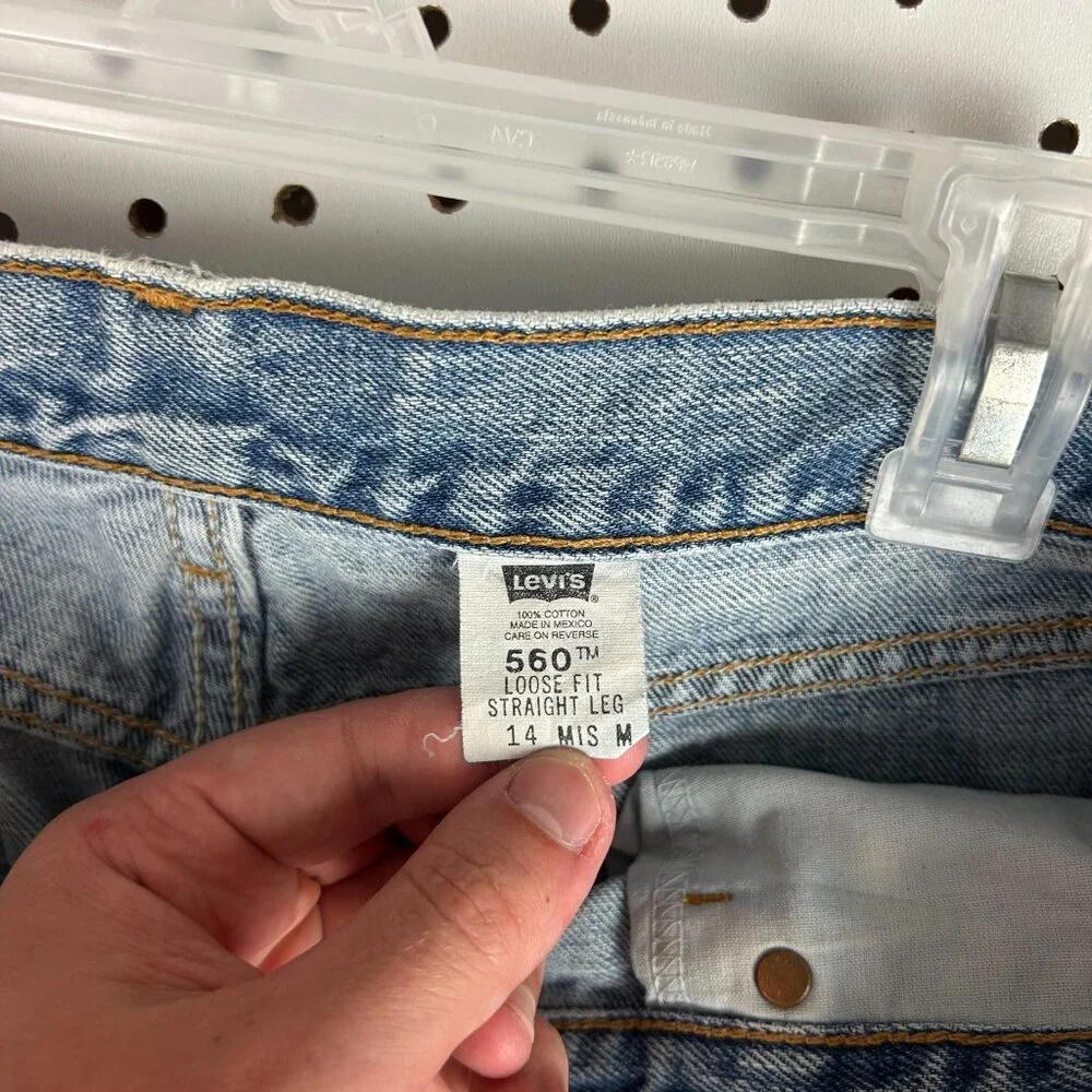 Levi's 560 Loose Fit Straight Leg Jeans 32x32 Light Wash‎ Mom High Rise Mexico